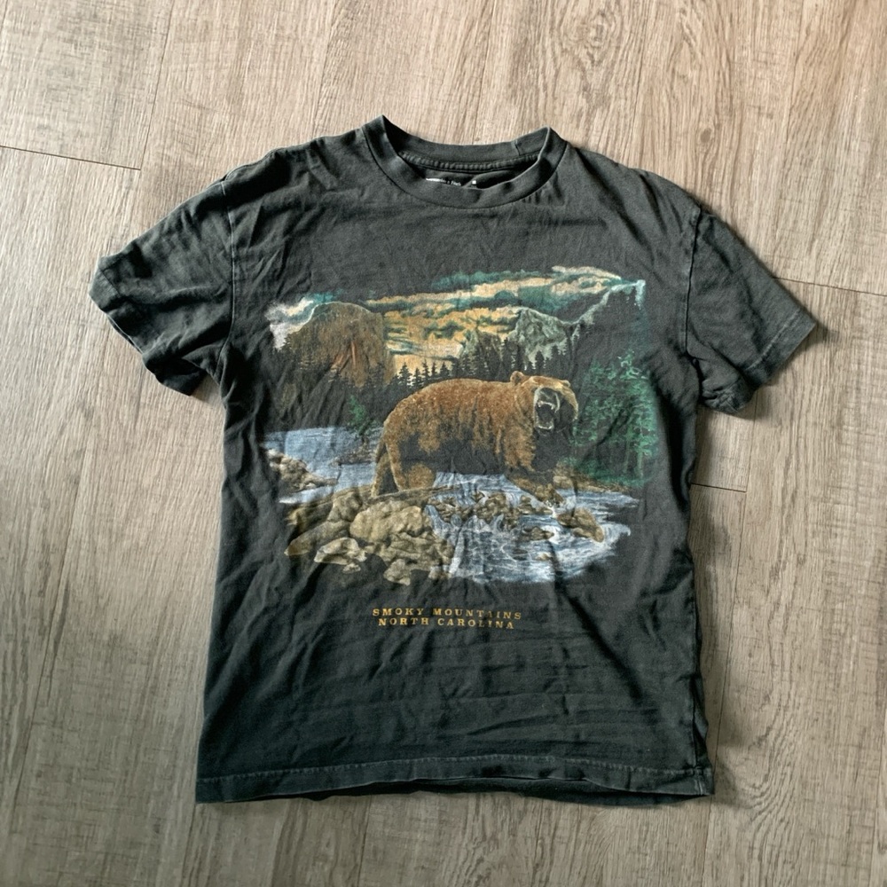 Abercrombie and Fitch Men's size M Graphic T-Shirt - Smokey mountains